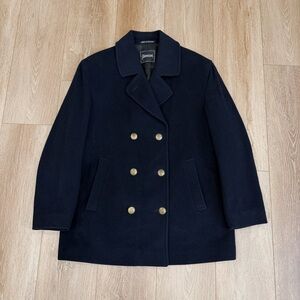 Gloverall Made in England Wool Blend Peacoat Double Breasted Military Style Coat